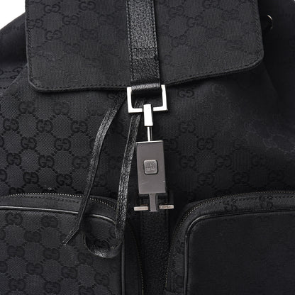 Gucci GG Monogram Single Buckle Backpack Black 15 of 18