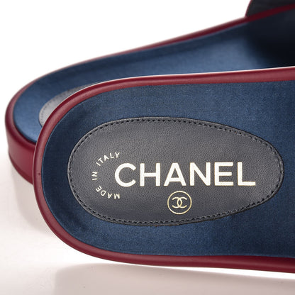 Chanel Satin Chain Flat Sandals 40 Dark Fuchsia 6 of 8