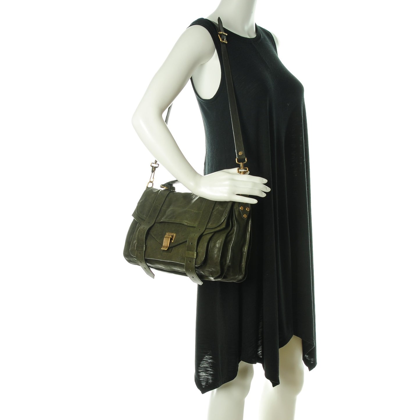 Lambskin Medium PS1 Satchel Military