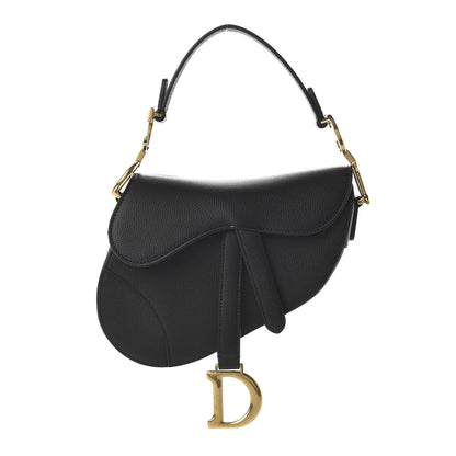 Christian Dior Grained Calfskin Mini Saddle Bag Black 1 of 9
