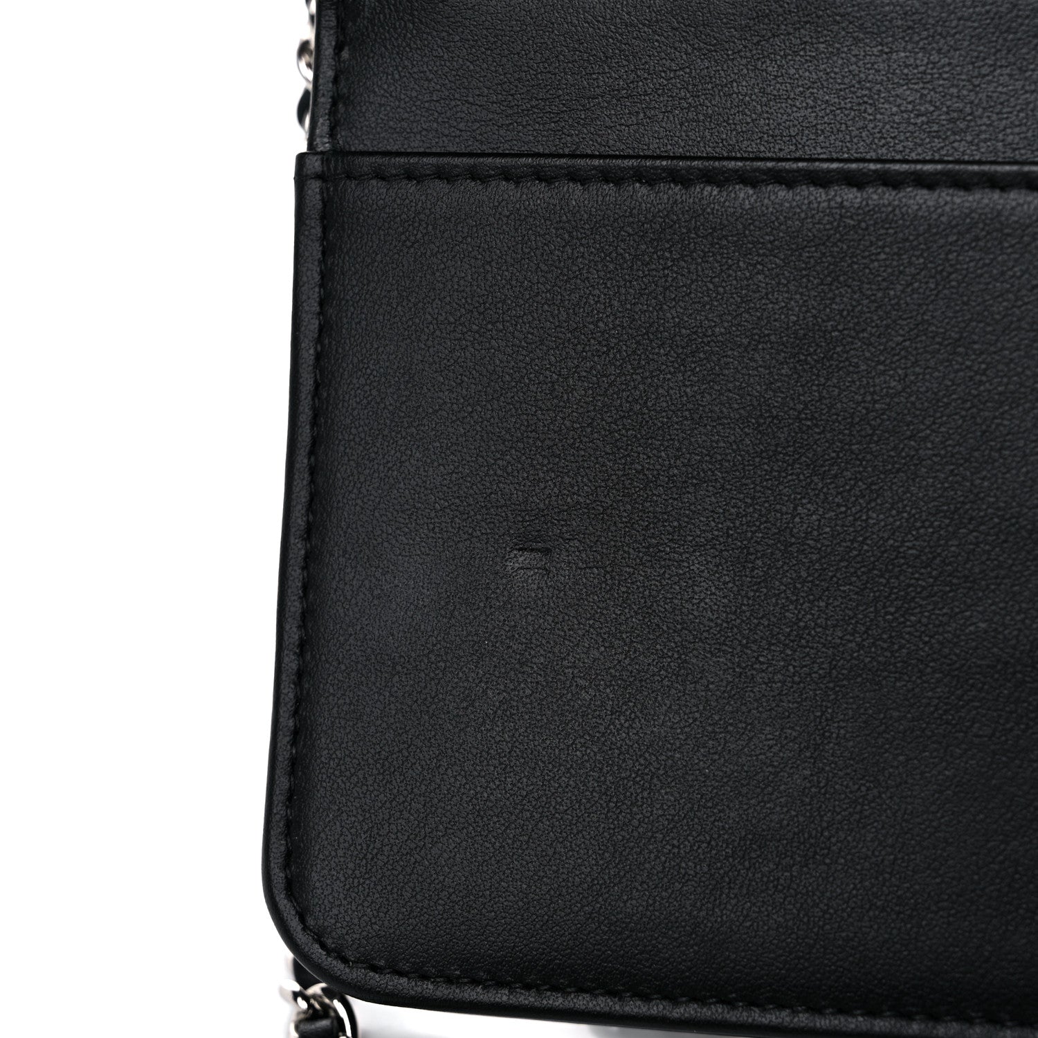 Chanel Lambskin Camellia Embossed Wallet on Chain WOC Black 12 of 14