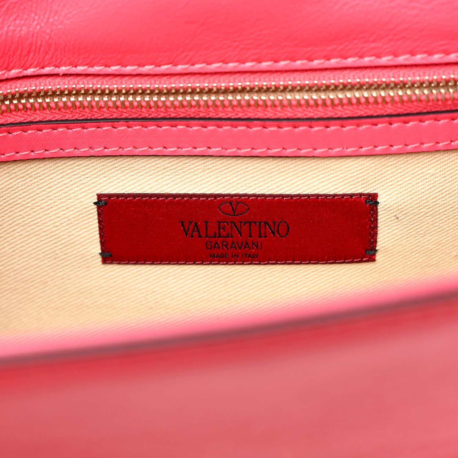 Valentino Garavani Vitello Medium Glam Lock Rockstud Flap Deep Rose Scarlet Grey Green 6 of 10