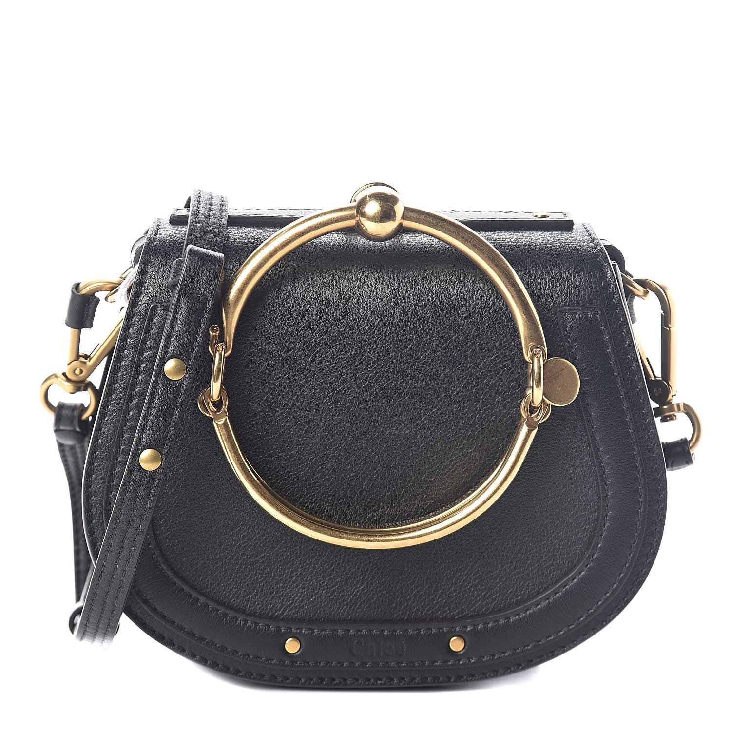 Chloe Calfskin Small Nile Bracelet Bag Black 1 of 8