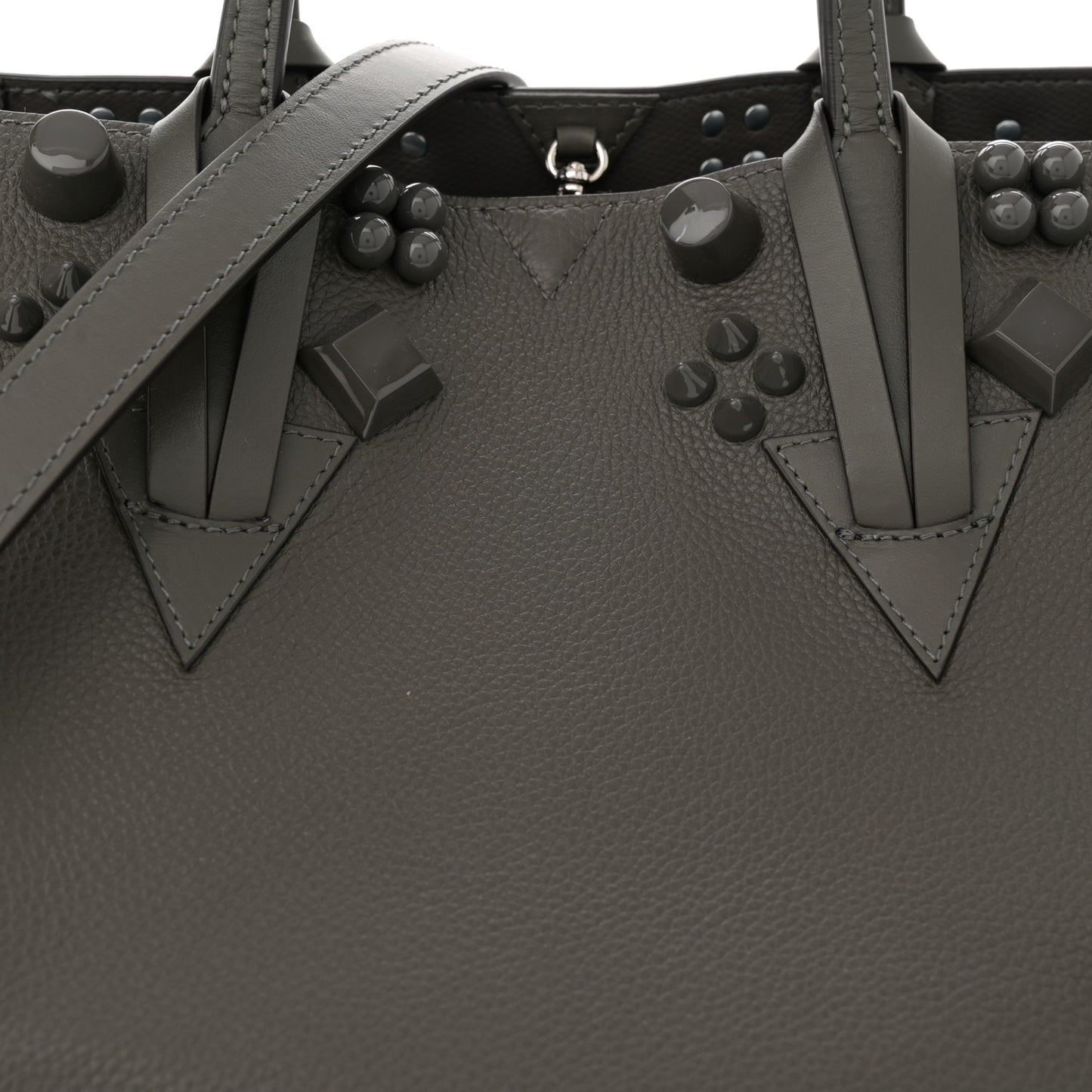 Calfskin Empire Spike Studded Small Cabachic Tote Rocket