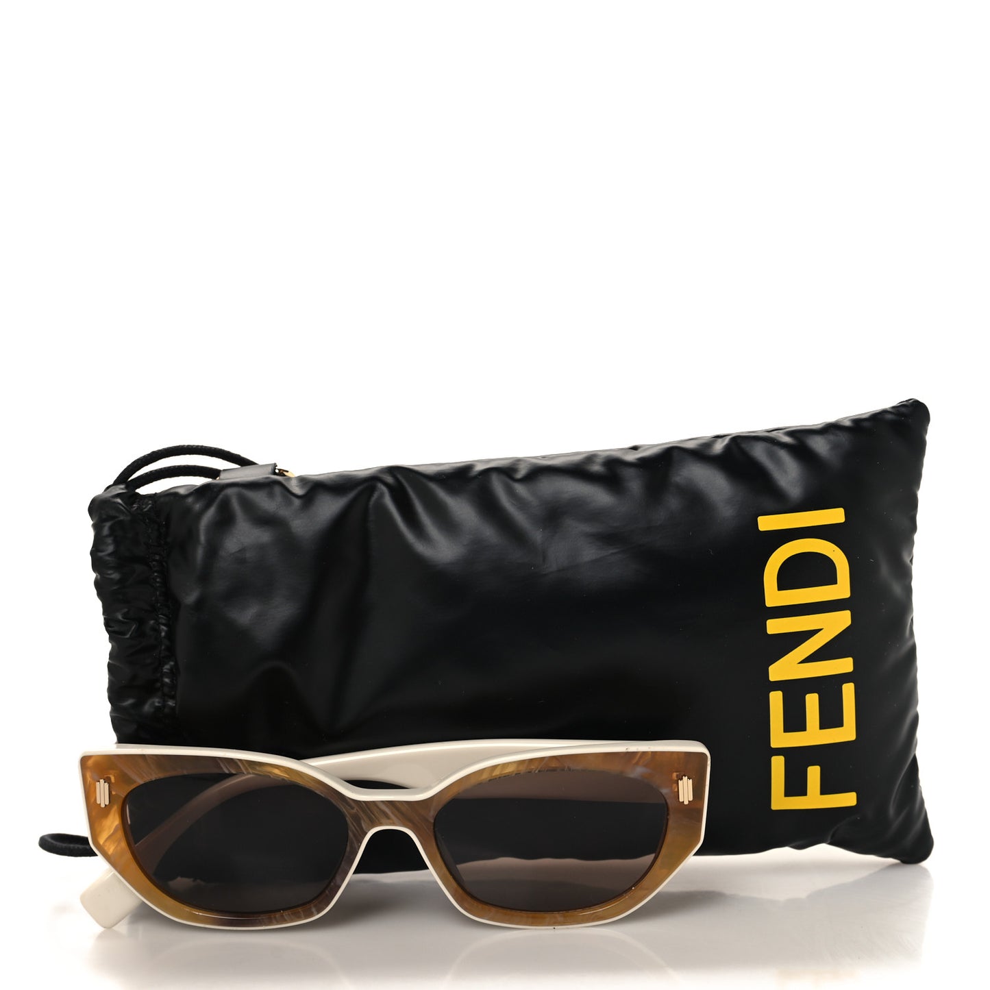 Acetate Fendi Bold Sunglasses FE40018I White