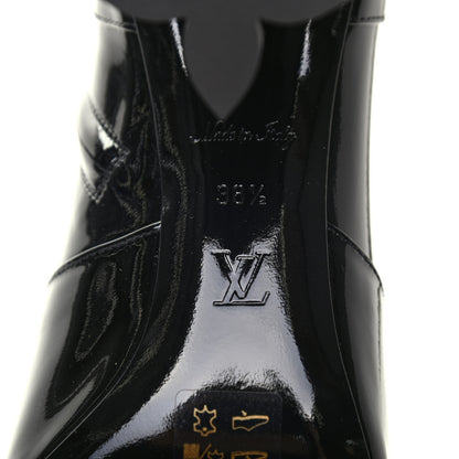 Louis Vuitton Patent Silhouette Ankle Boots 38.5 Black 6 of 9