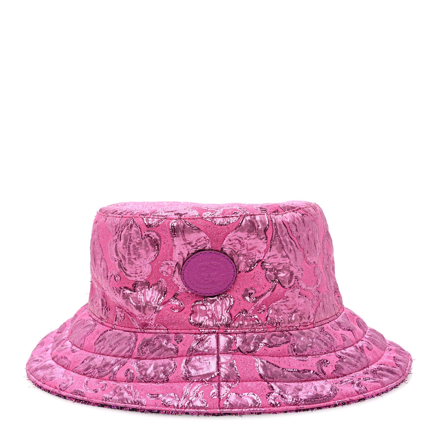 Gucci Canvas Lame GG Monogram Reversible Bucket Hat Fuxia Pink 4 of 13