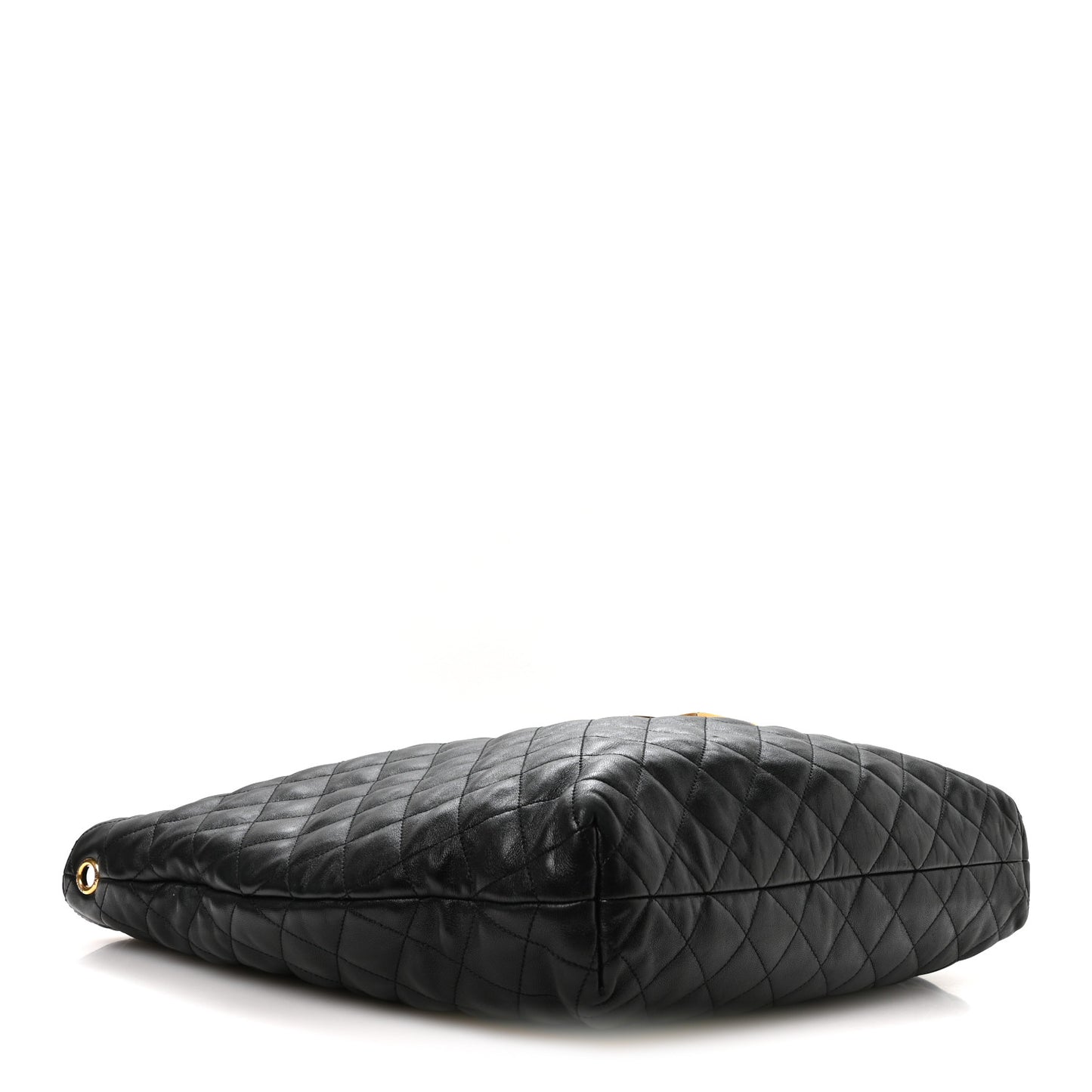 Lambskin Quilted Maxi Icare Shopping Tote Black