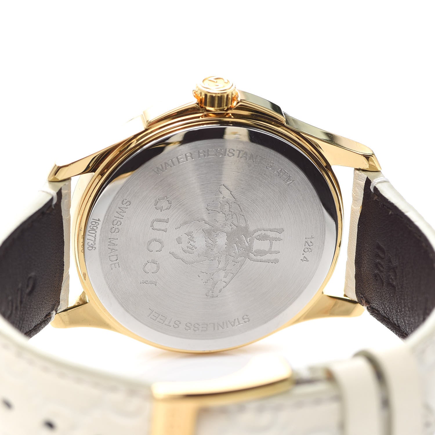 Gucci Stainless Steel Calfskin 38mm G-Timeless Quartz Watch White 4 of 5