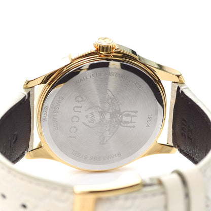 Gucci Stainless Steel Calfskin 38mm G-Timeless Quartz Watch White 4 of 5