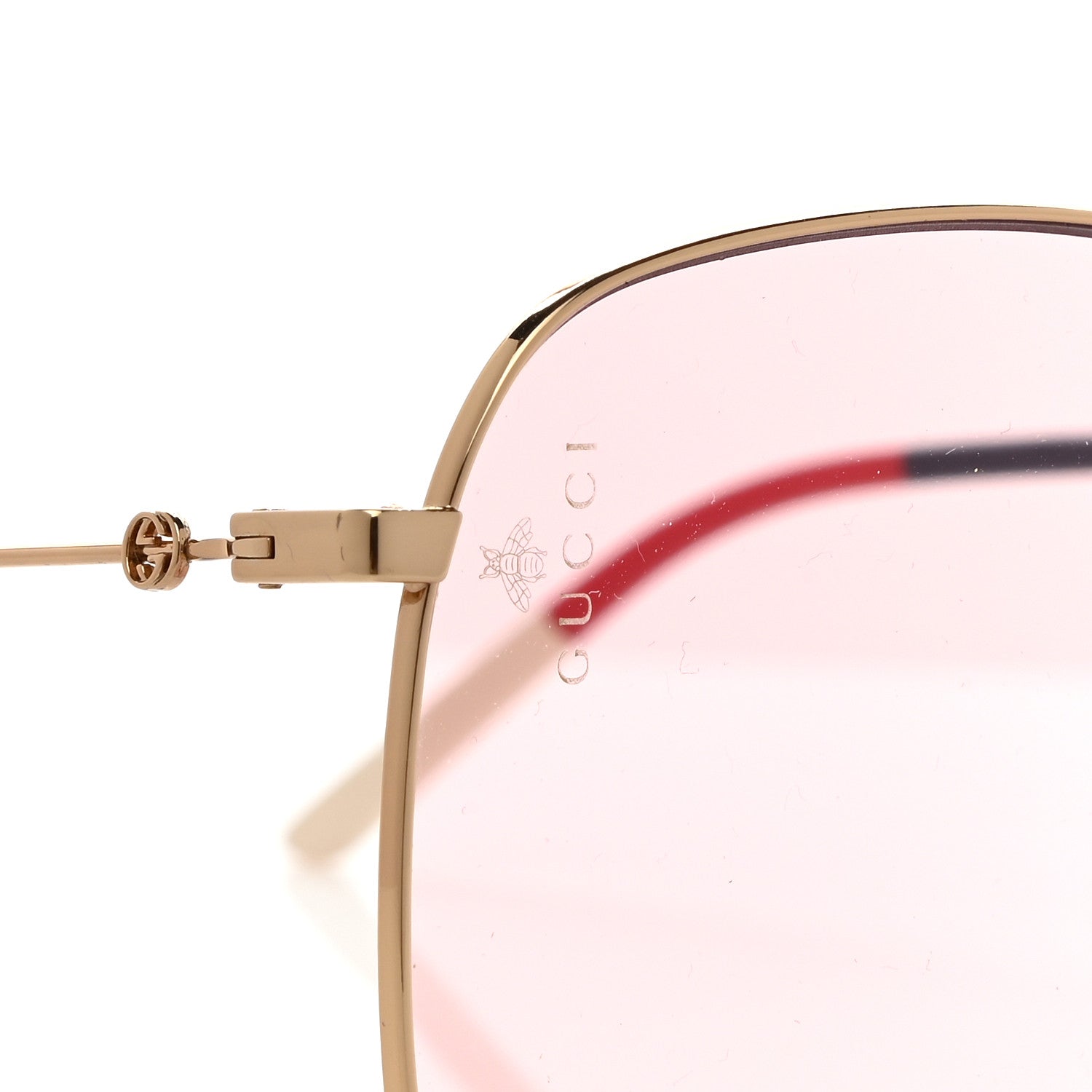 Gucci Rectangular Frame Interlocking G Sunglasses GG0394S Pink 4 of 6