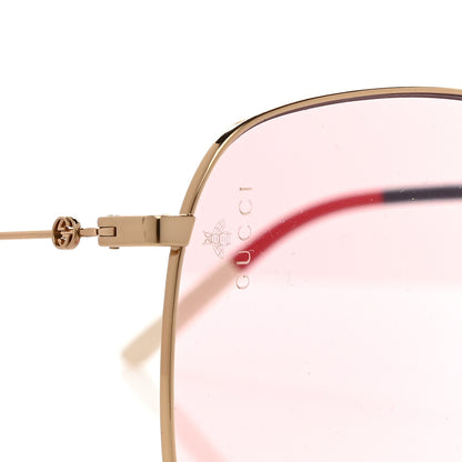 Gucci Rectangular Frame Interlocking G Sunglasses GG0394S Pink 4 of 6