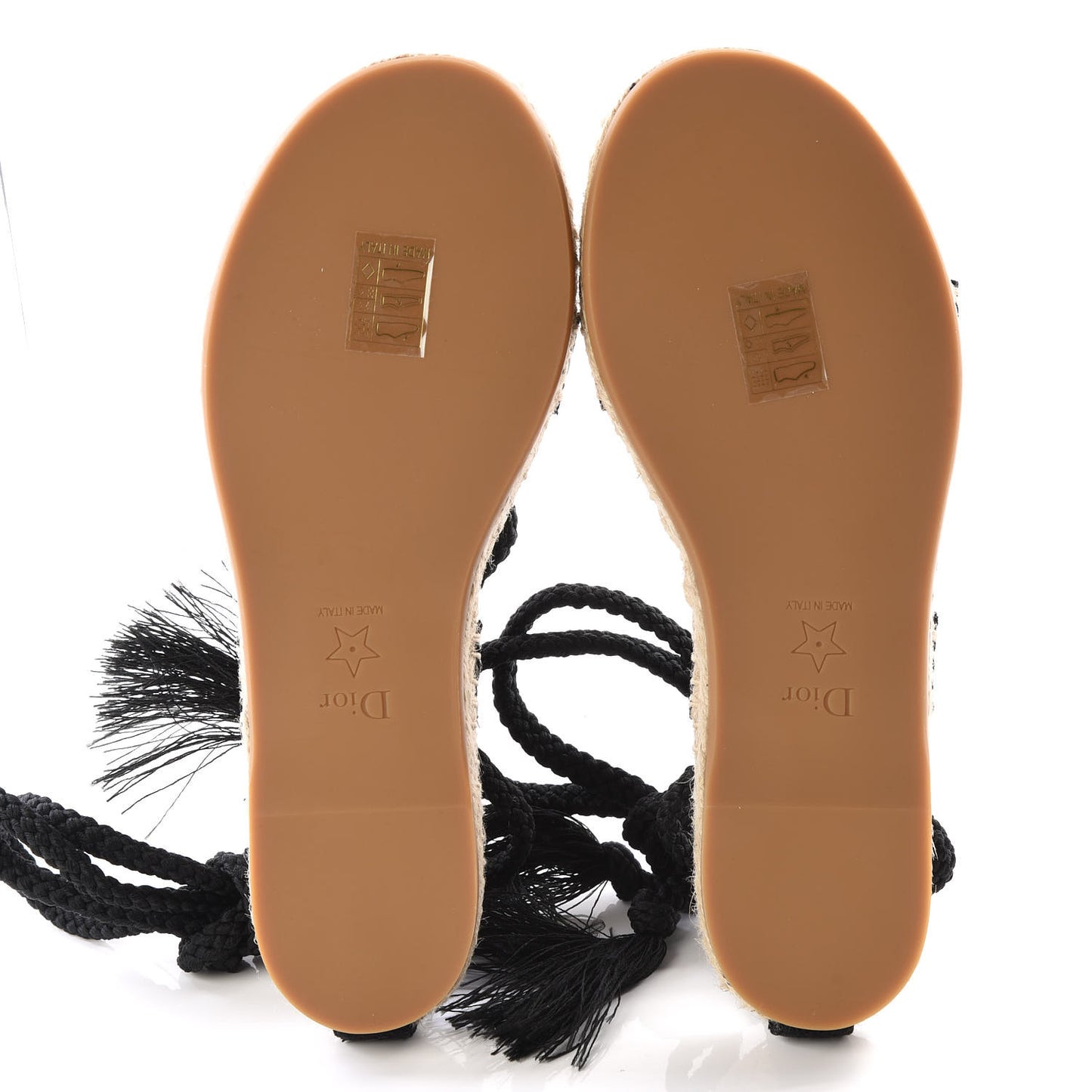 Embroidered Cotton Diorexpress Sandals 36.5 Black