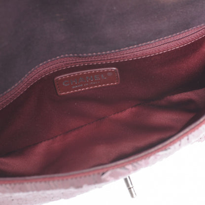 Chanel Sequin Embroidered Medium Flap Bordeaux 6 of 9