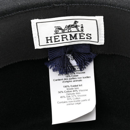 Hermes Rabbit Felt Dakota Love Hat 59 Black 14 of 16