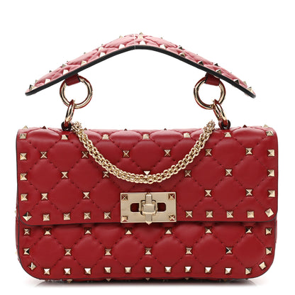 Valentino Garavani Nappa Small Rockstud Spike Shoulder Bag Rosso Valentino 1 of 9