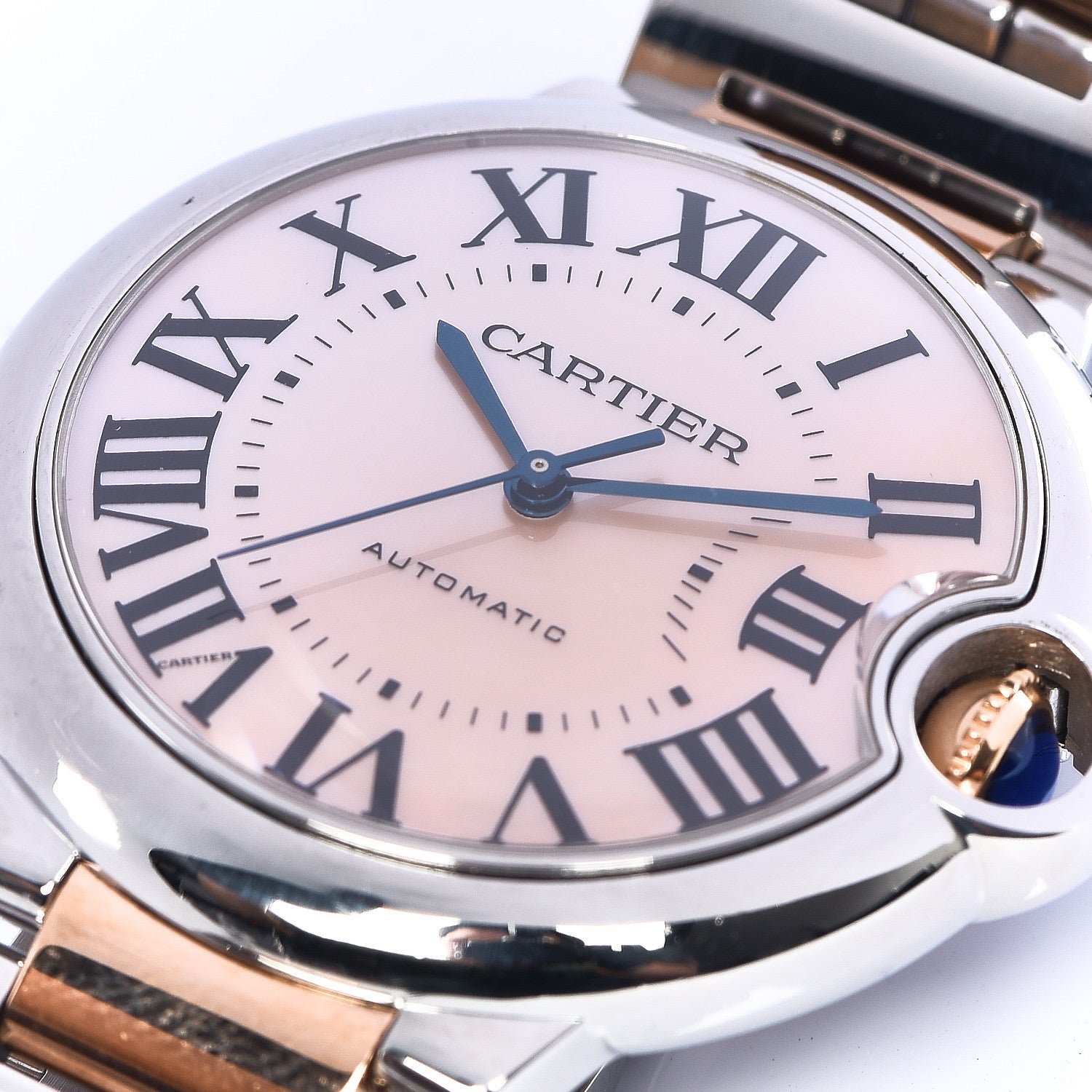 Cartier Stainless Steel 18K Pink Gold Pink Mother of Pearl 36mm Ballon Bleu De Cartier Automatic Watch 9 of 9