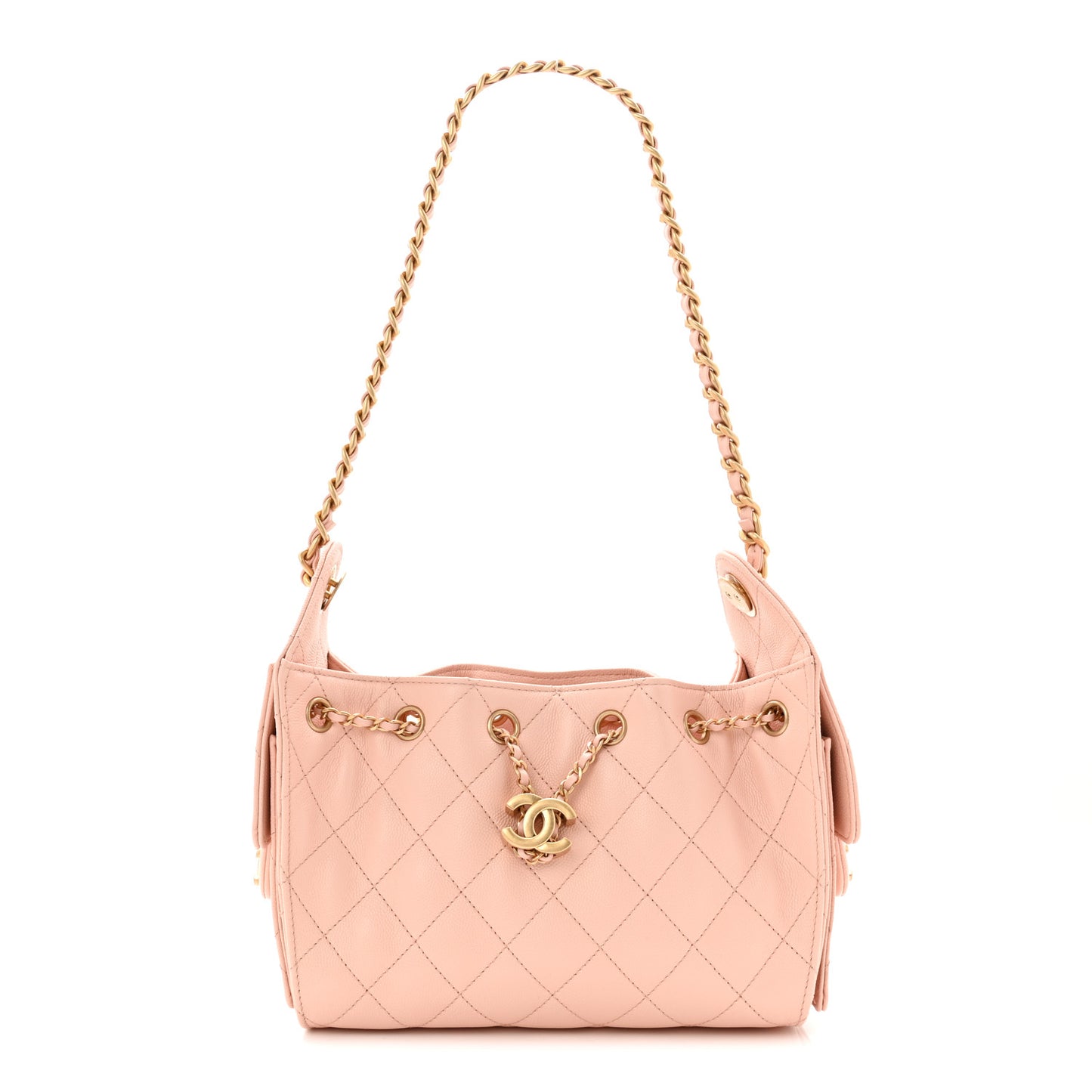 Caviar Quilted Mini Chanel 25 Handbag Light Pink Light Pink