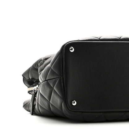 Chanel Lambskin Quilted Chic and Soft Shopping Tote Black 9 of 10