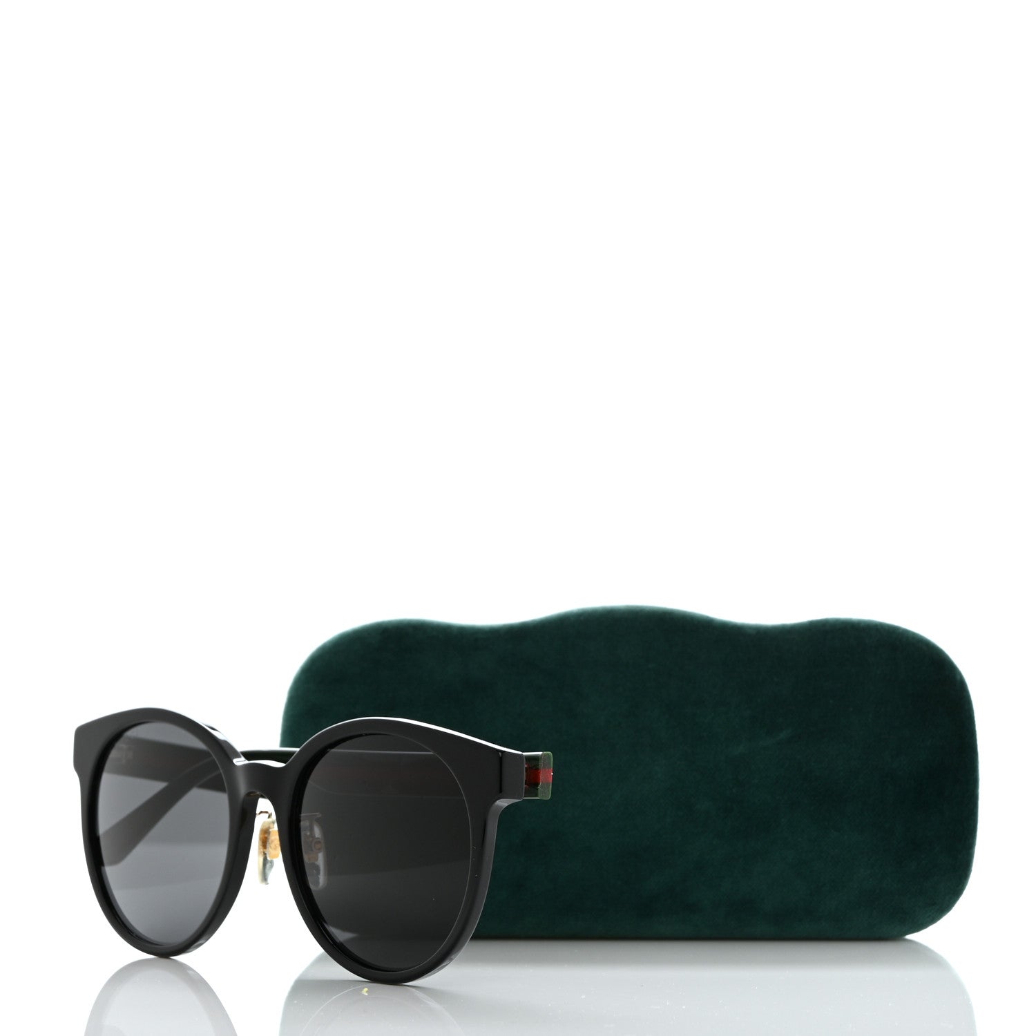 Gucci Acetate GG Web Round Eye Sunglasses GG0416SK Black 7 of 7