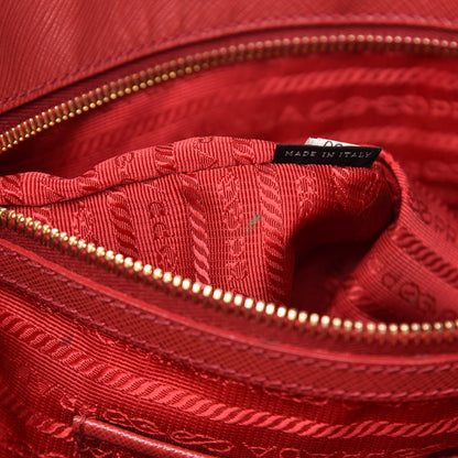 Prada Saffiano Large Galleria Double Zip Tote Fuoco 11 of 19
