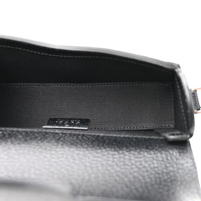 Gucci Monogram Jumbo GG Textured Dollar Calfskin Mini Horsebit 1955 Shoulder Bag Black 5 of 11