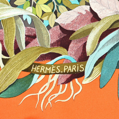 Hermes Silk Au Coeur de la Vie Scarf 90 Orange 2 of 6