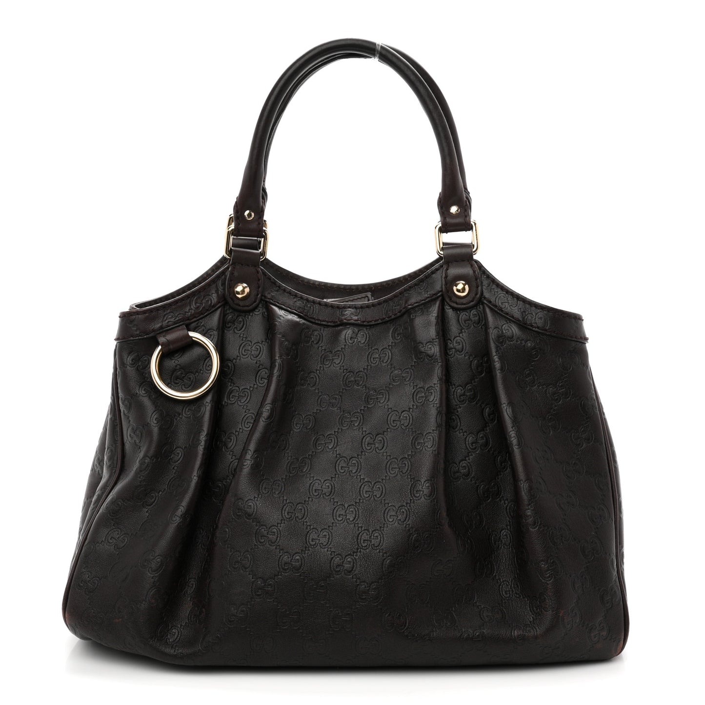 Guccissima Medium Sukey Tote  Chocolate