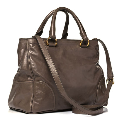 Prada Vitello Shine Tote Giunco 2 of 8