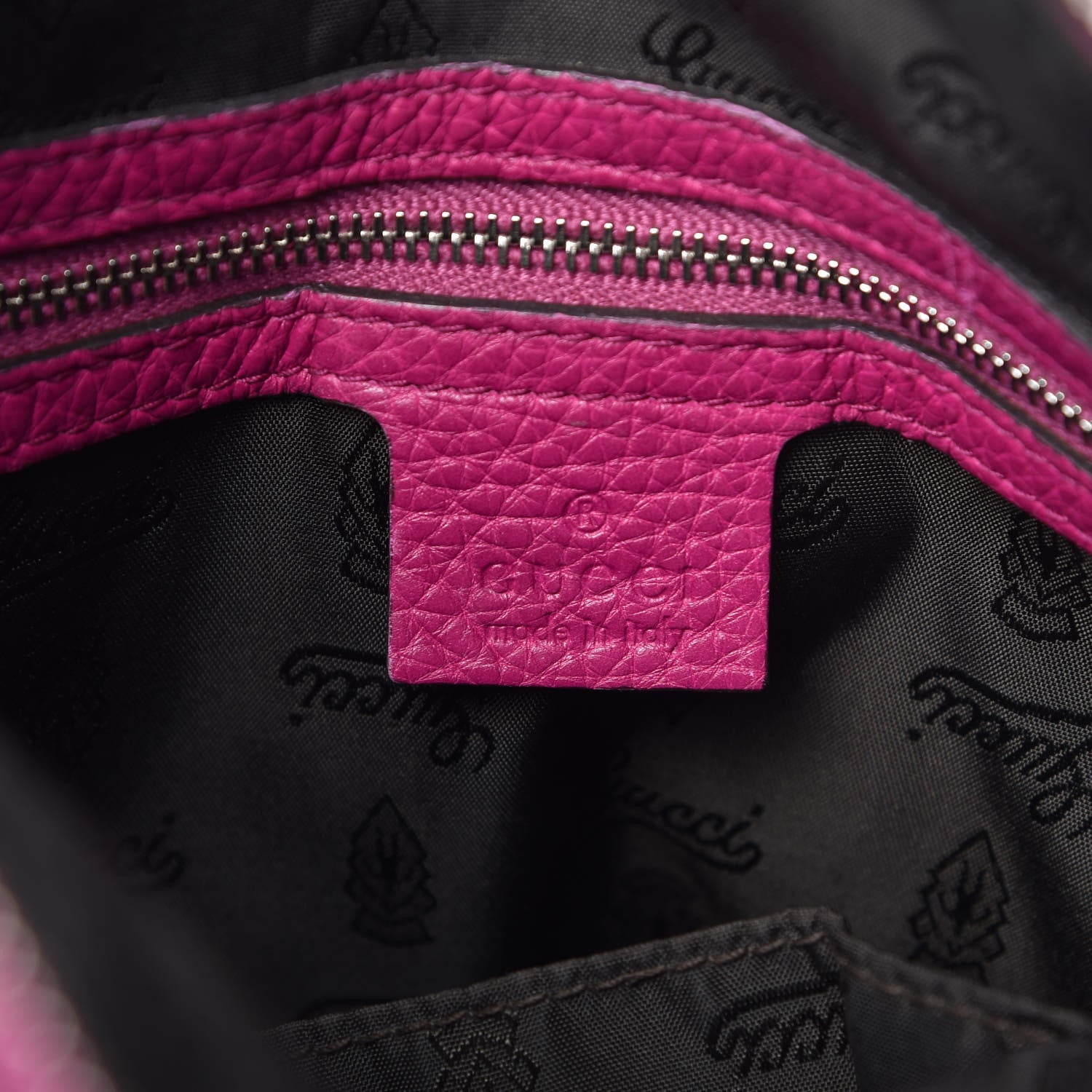 Gucci Guccissima Neoprene Techno Tag Medium Boston Magenta 6 of 20
