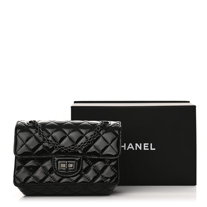 Chanel Patent Calfskin Quilted 2.55 Reissue Mini Flap So Black 11 of 11