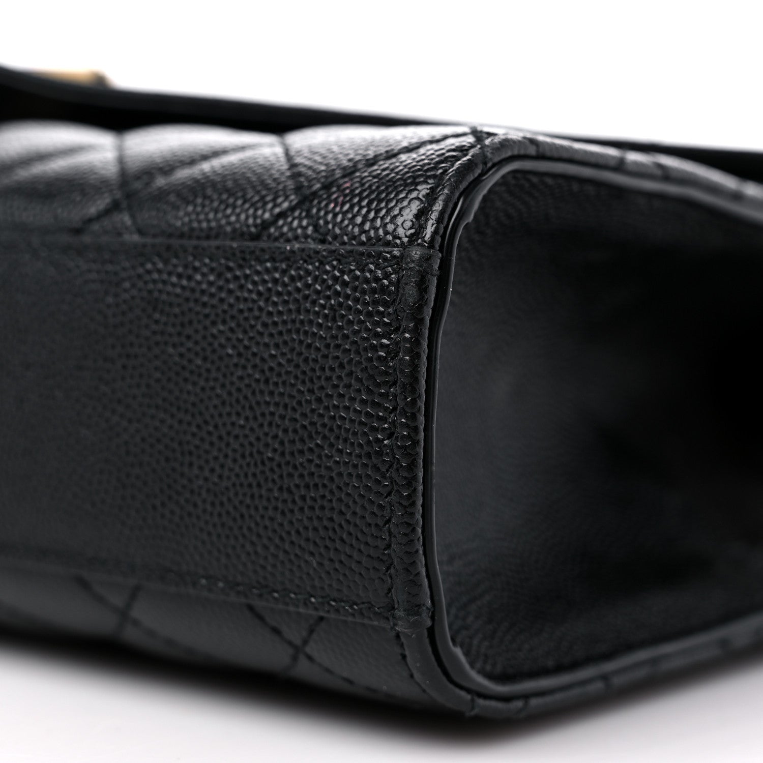 Saint Laurent Grain De Poudre Textured Mixed Matelasse Triquilt Medium Monogram Satchel Black 9 of 13