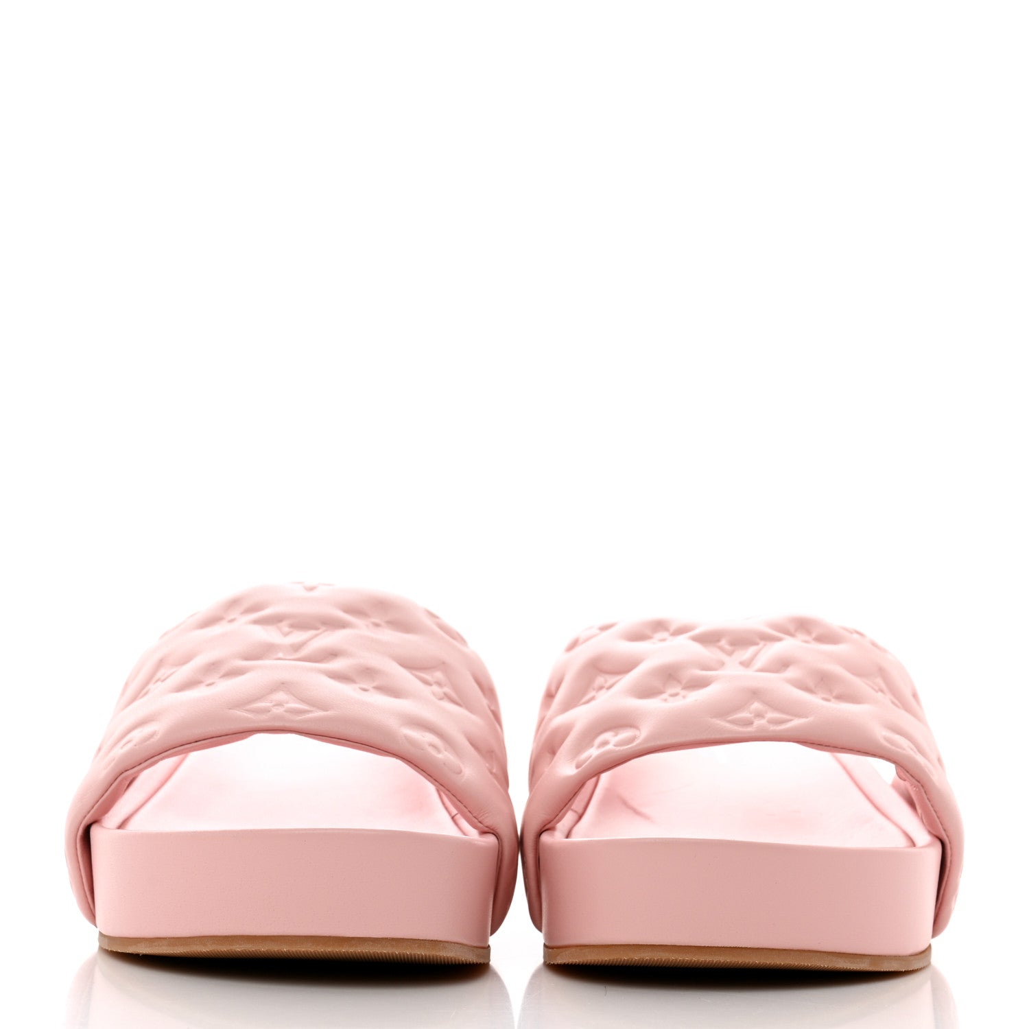 Louis Vuitton Lambskin Embossed Monogram Jumbo Flatform Mule Sandals 41 Rose Clair 2 of 10
