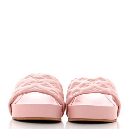 Louis Vuitton Lambskin Embossed Monogram Jumbo Flatform Mule Sandals 41 Rose Clair 2 of 10
