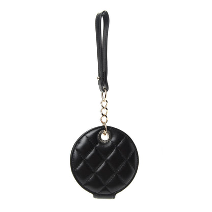 Chanel Lambskin Quilted Round Luggage Tag Black 3 of 5