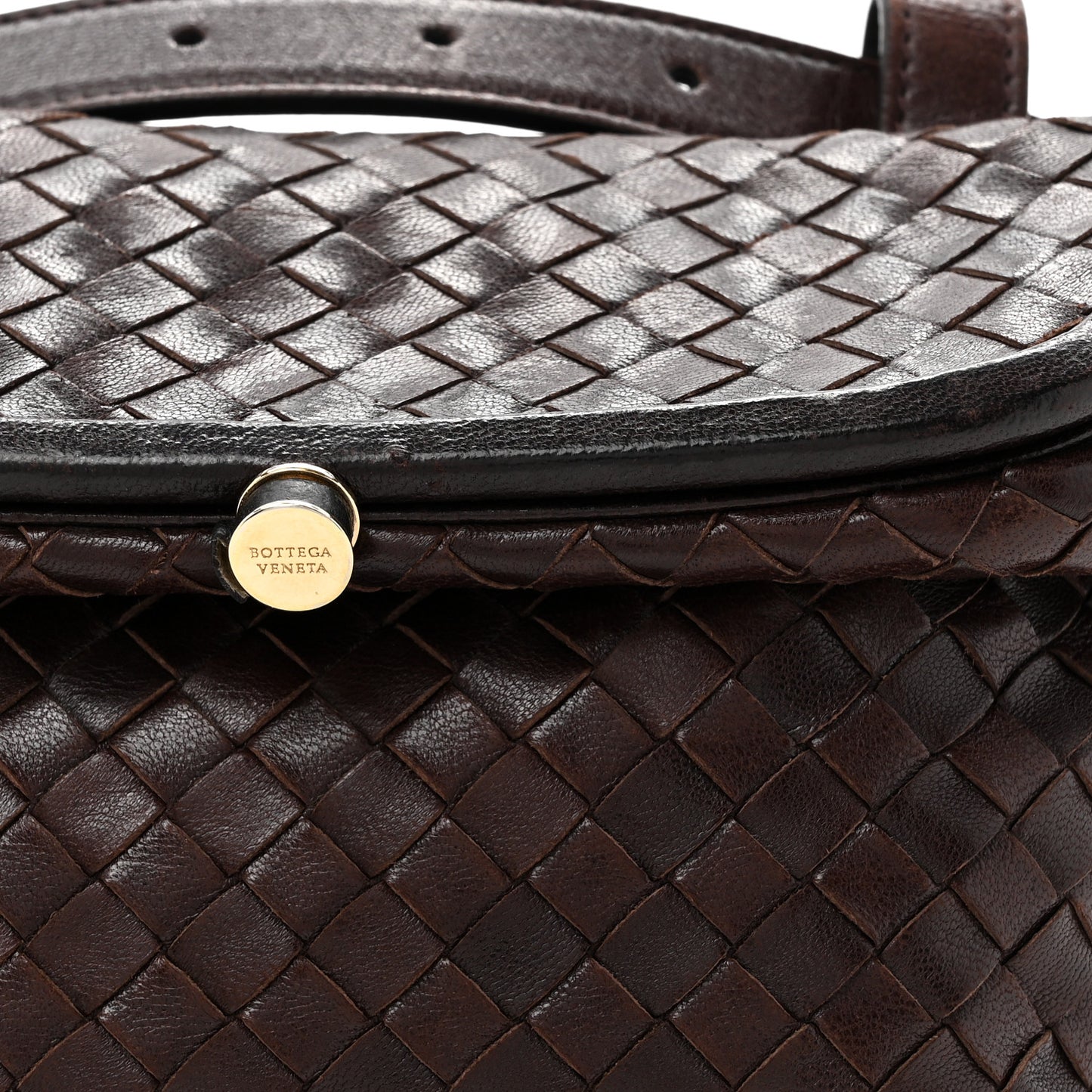 Nappa Intrecciato Small Belt Bag Ebano