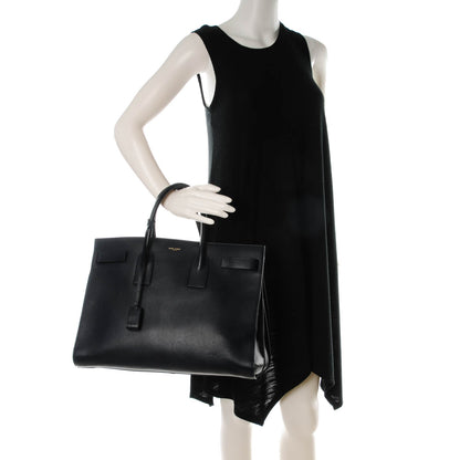 Saint Laurent Calfskin Large Sac De Jour Carryall Marine 2 of 7