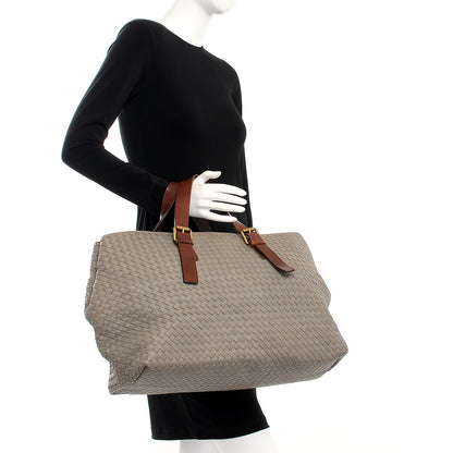 Bottega Veneta Intrecciato Light Calf Shopper Tote Khaki Brown 2 of 7