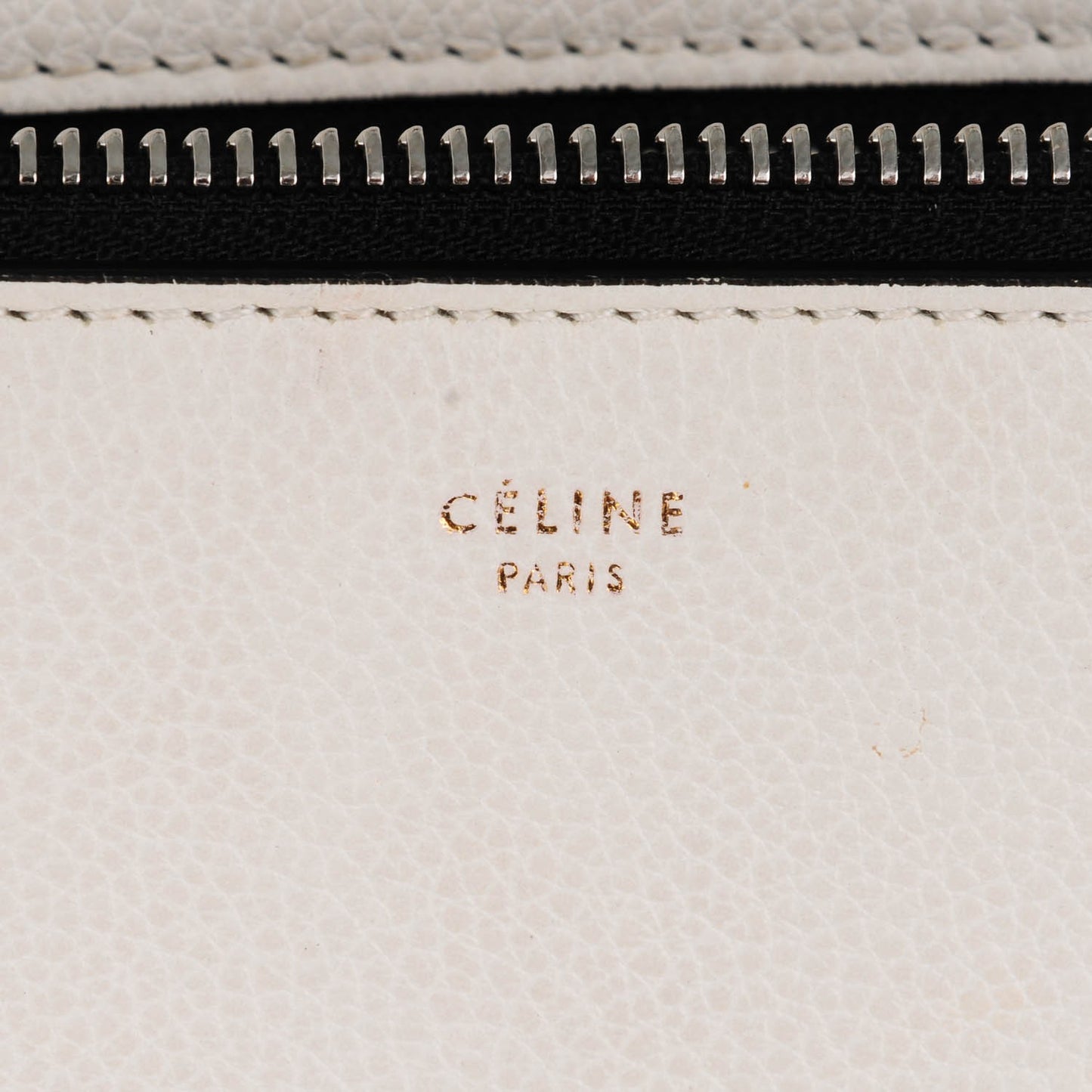 Grained Calfskin Medium Edge Shoulder Bag White