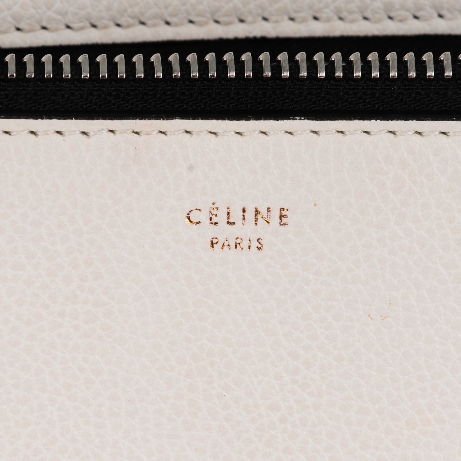 Celine Grained Calfskin Medium Edge Shoulder Bag White 6 of 10