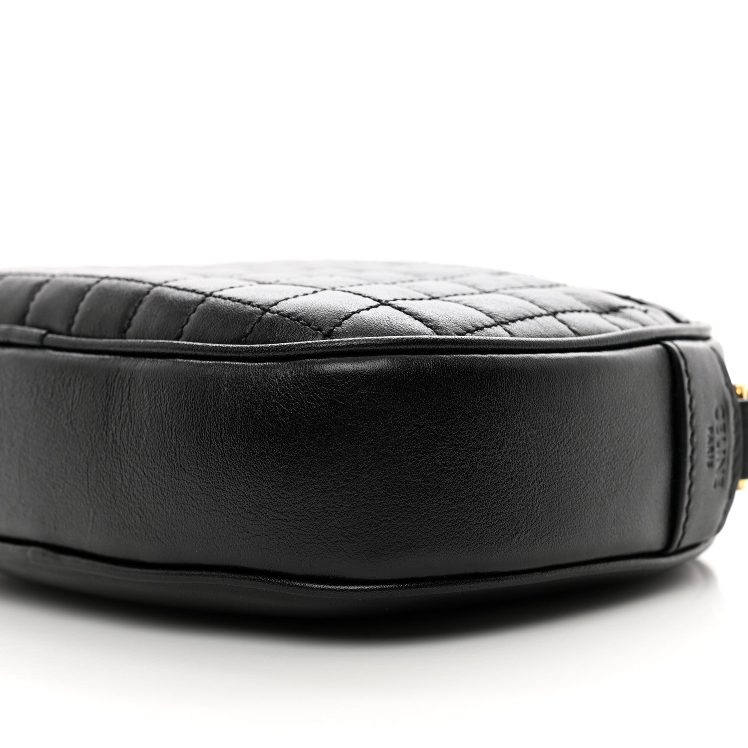Celine Calfskin Quilted Small C Charm Bag Black 10 of 10