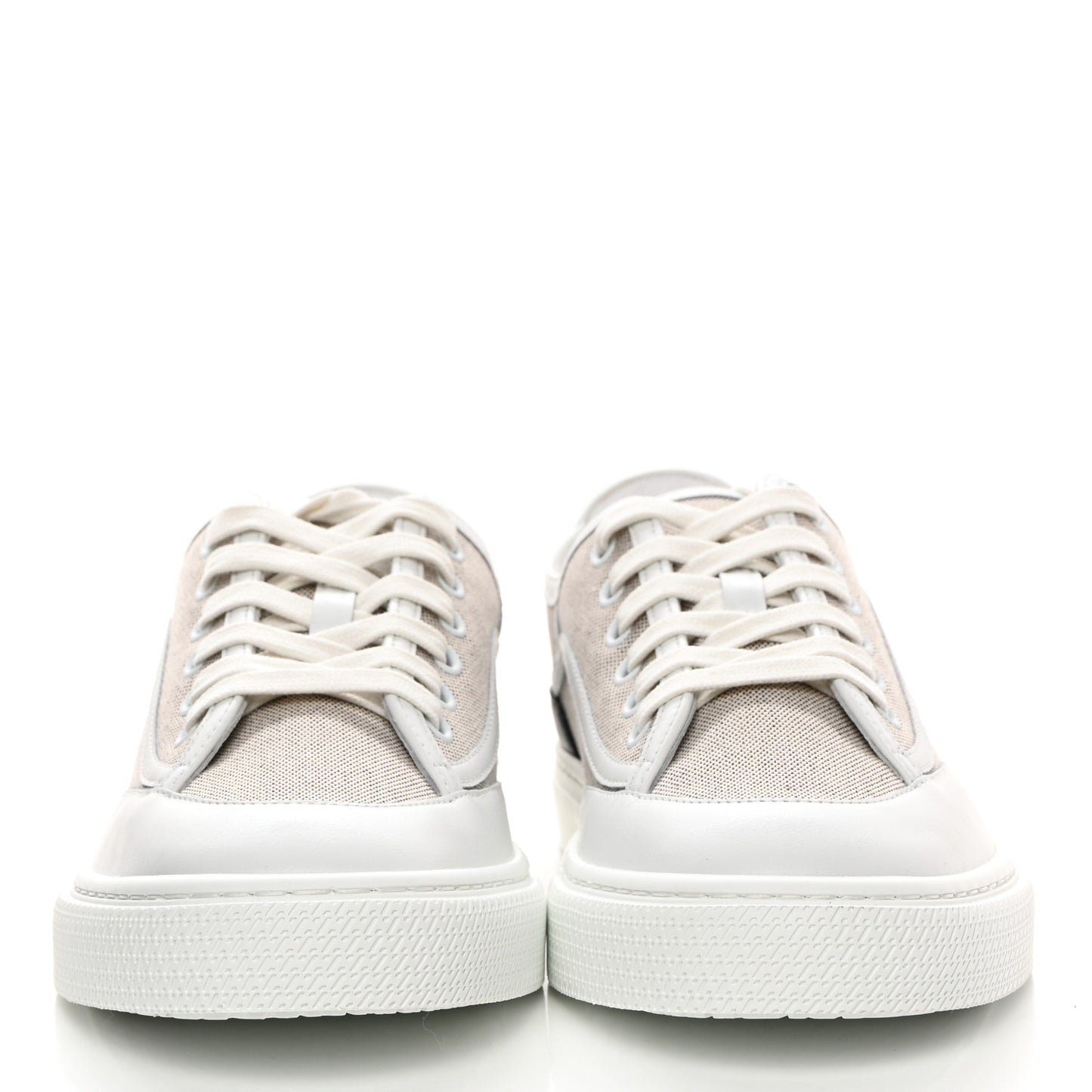 Canvas Calfskin Get Sneakers 38 Prunoir Blanc