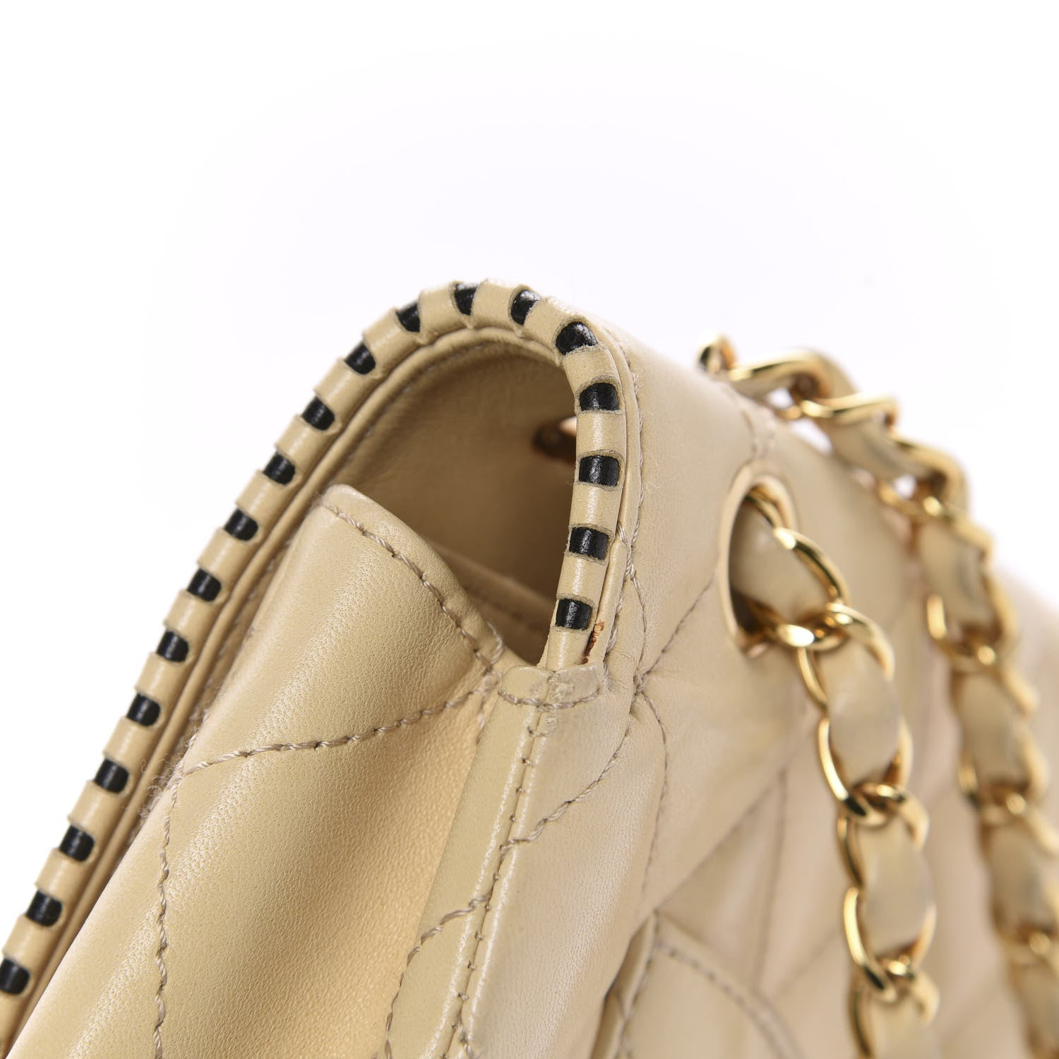 Chanel Lambskin Quilted Small Single Flap Beige 11 of 16