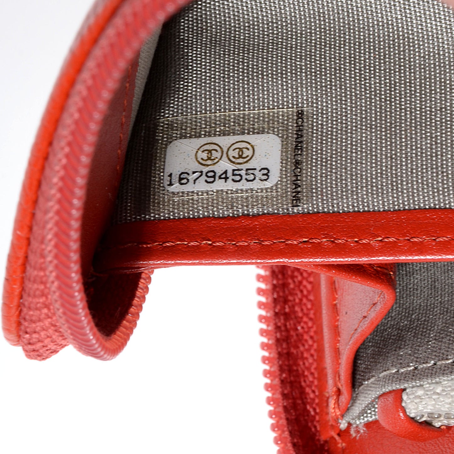 Caviar CC Timeless Large Gusset Zip Around Wallet Orange