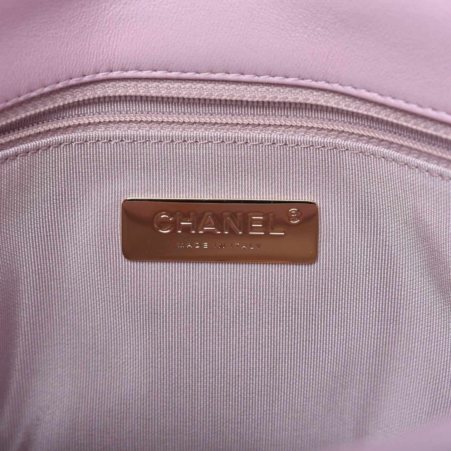Lambskin Quilted Medium Chanel 19 Flap Light Pink