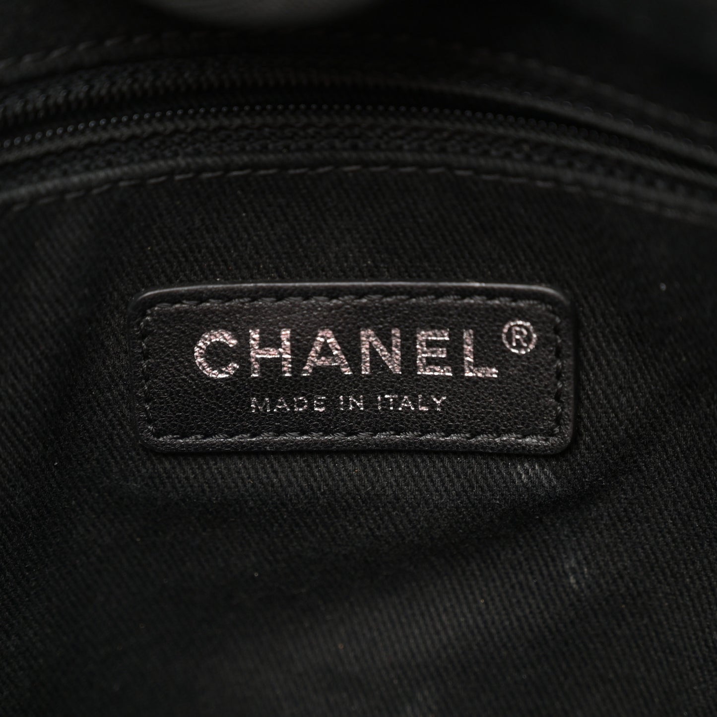 Canvas Sequin Small Deauville Tote Charcoal