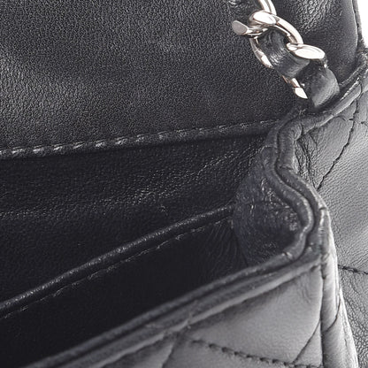 Chanel Lambskin Quilted Extra Mini Rectangular Flap Black 9 of 17