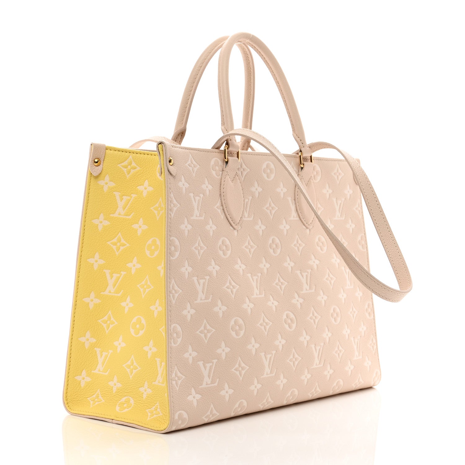 Louis Vuitton LOUIS VUITTON Empreinte Monogram Spring In The City Onthego MM Beige Pink Yellow 3 of 9