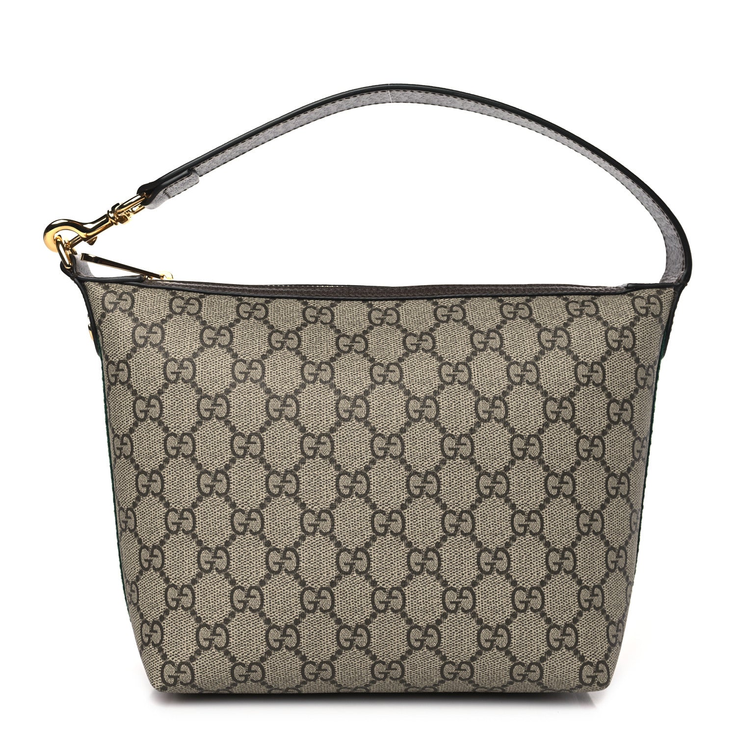 Gucci GG Supreme Monogram Textured Calfskin Web Super Mini Ophidia Shoulder Bag Beige Ebony New Acero 1 of 8