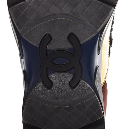 Chanel Tweed Patent Runway Sneakers Gold 6 of 9